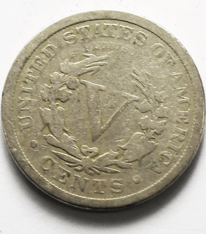 1891 5c V Liberty Nickel Five Cents Rare US Philadelphia