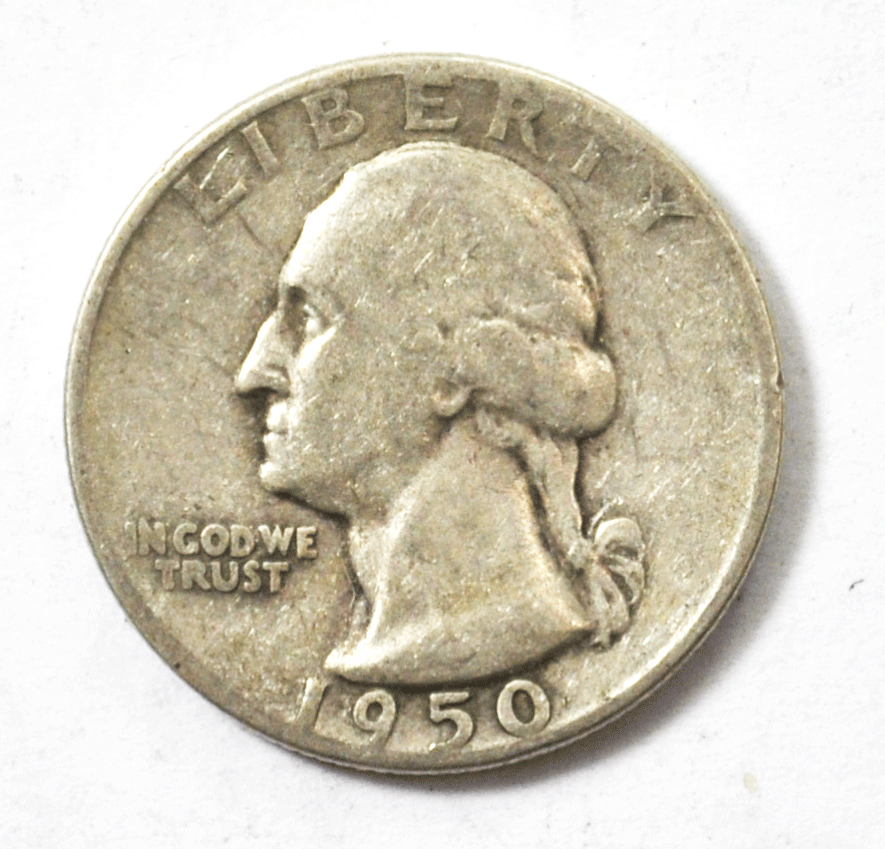 1950 D/D 25c Washington Silver Quarter Dollar Rare Denver