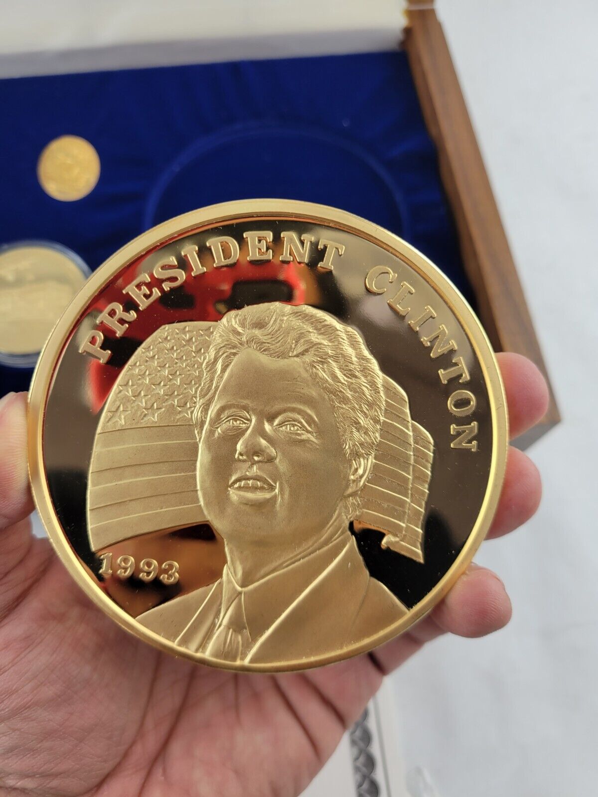 The Washington Mint 1993 Bill Clinton Pound Inaugural .999 Fine Silver 17oz.