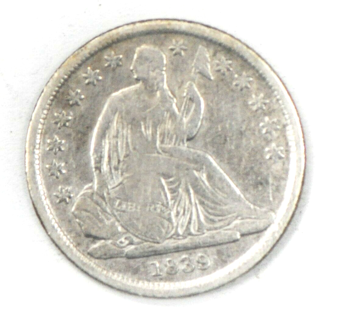 1839 O 10c Seated Liberty Silver Dime New Orleans Rare