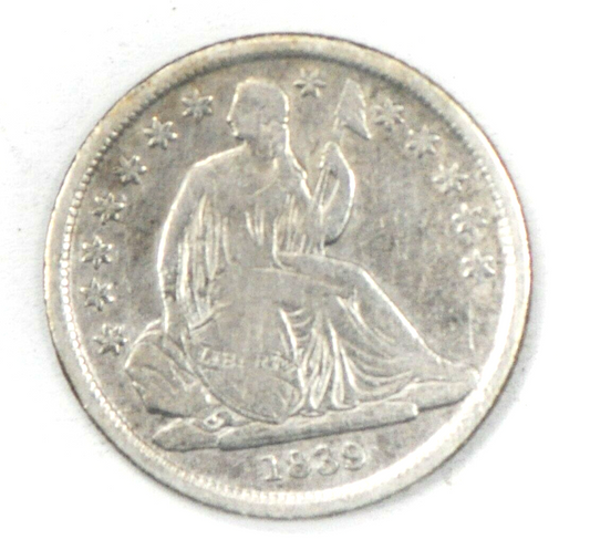 1839 O 10c Seated Liberty Silver Dime New Orleans Rare