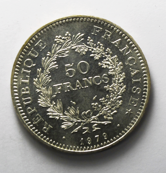 1979 France Proof Like 50 Fifty Francs Silver Coin KM# 941.1