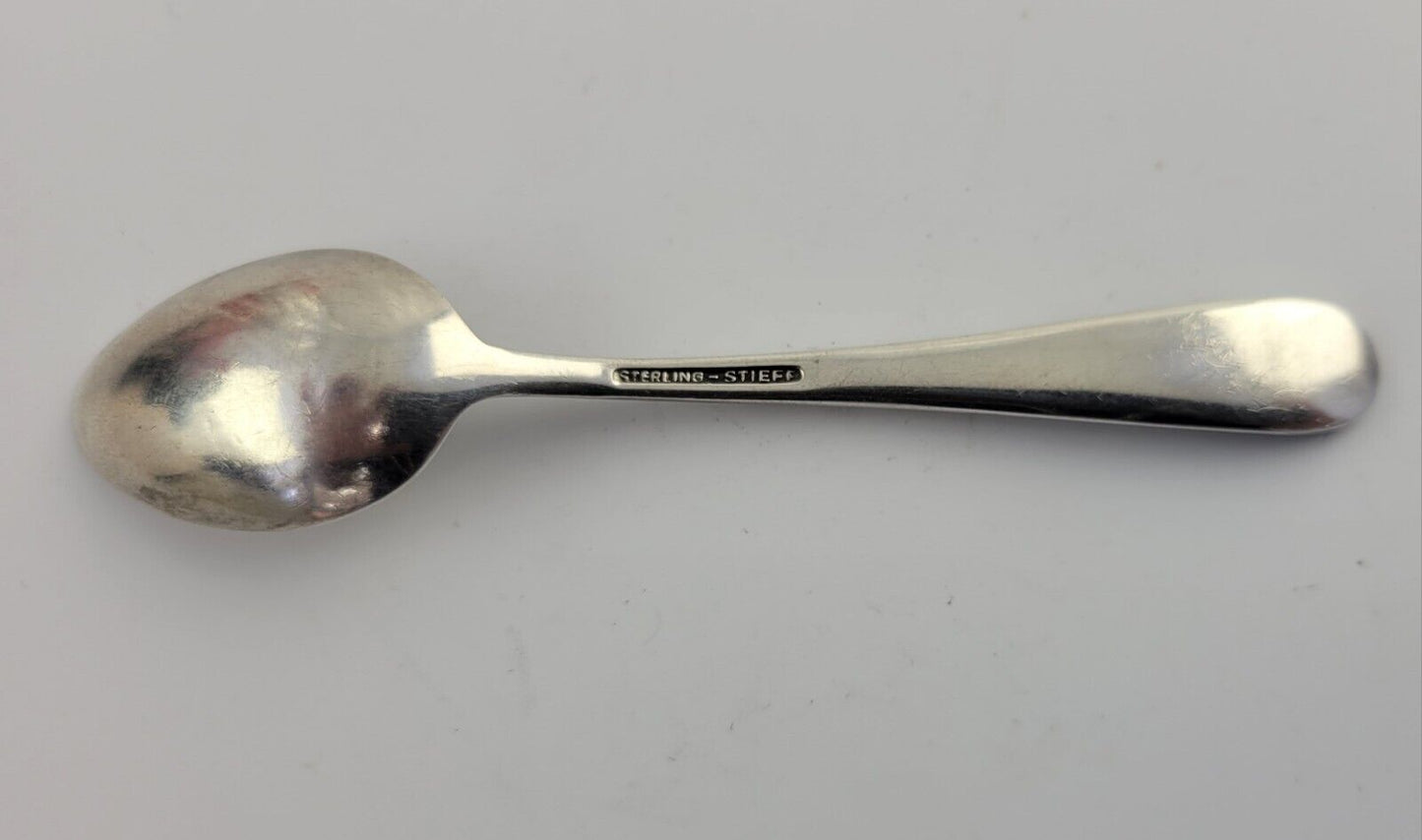 Kirk Stieff Sterling Silver 4 1/4"Stieff Rose Demitasse Spoon .49oz.
