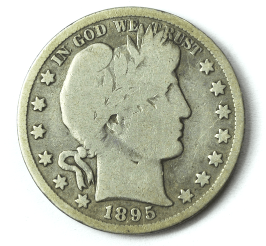 1895 50c Barber Silver Half Dollar Fifty Cents US Philadelphia