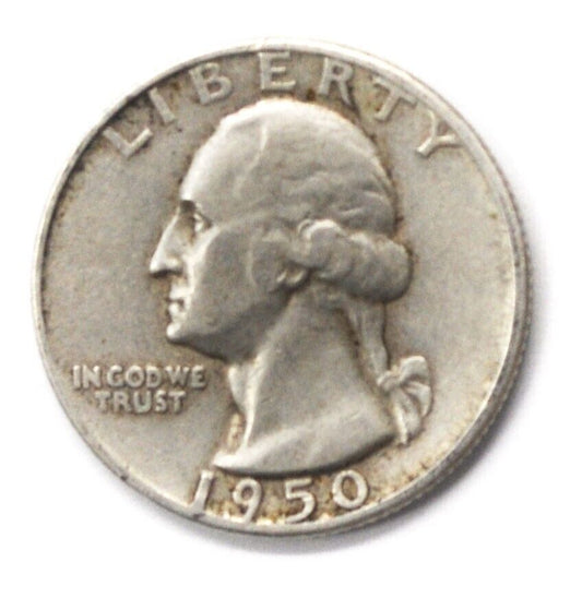 1950 D/D 25c Washington Silver Quarter Dollar Rare Denver VP-003