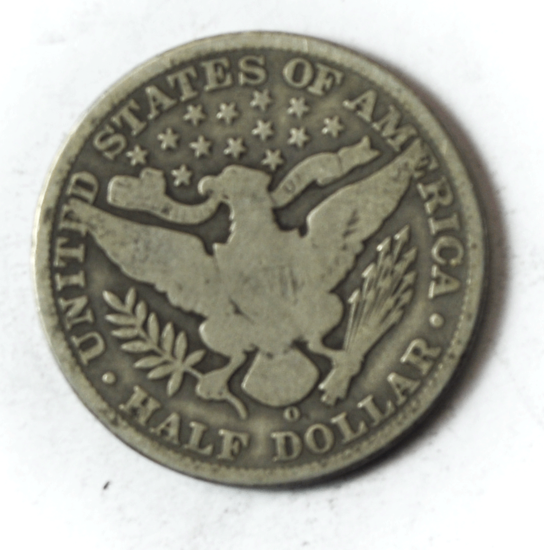 1901 O 50c Barber Silver Half Dollar Fifty Cents US New Orleans