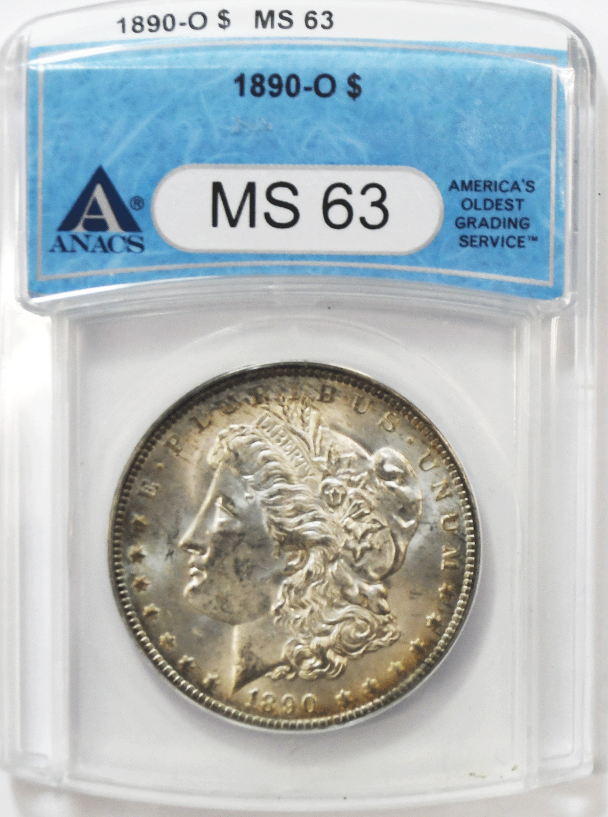 1890 O $1 Morgan Silver One Dollar US Coin New Orleans ANACS MS63