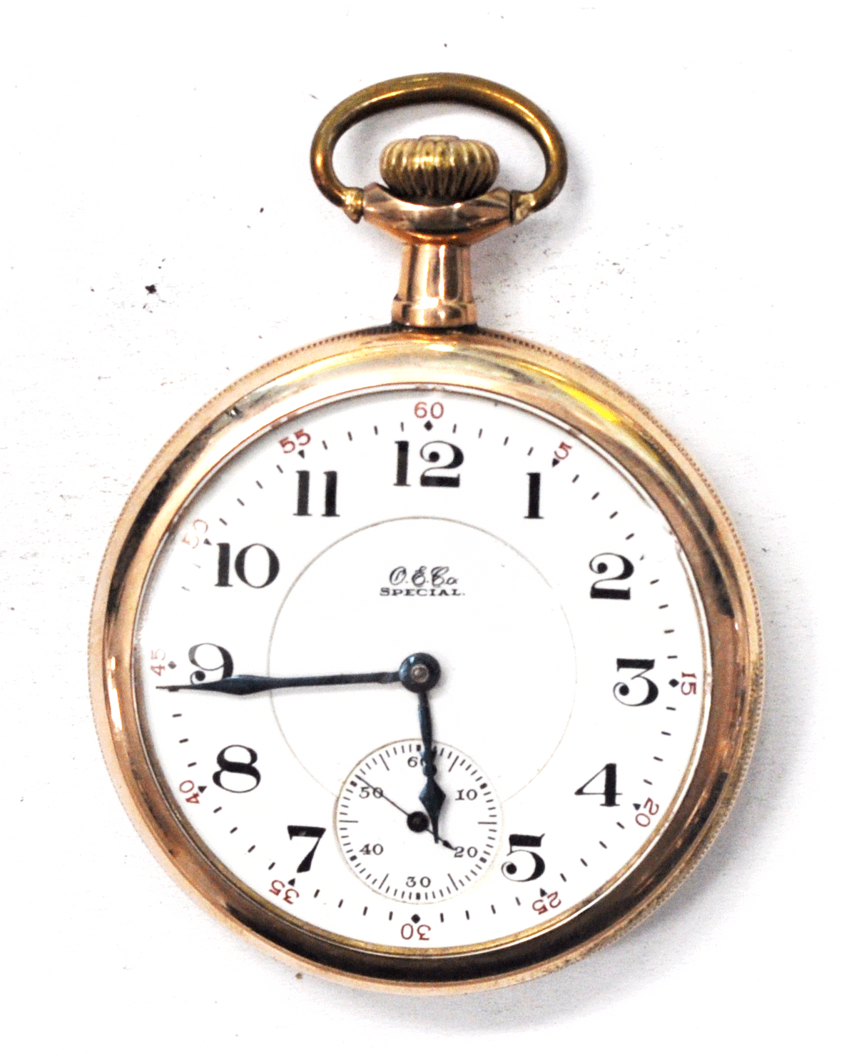 O.E. Co Pocket Watch 17J Size 16 Open Face PS 20yr Gold Filled Case