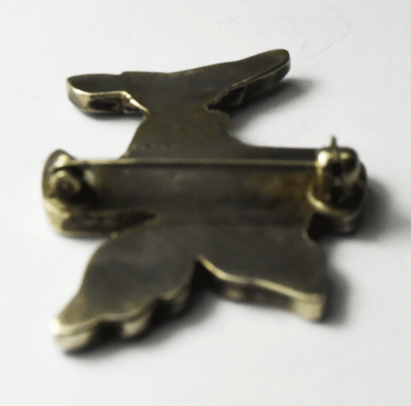 Sterling Silver DZR Eagle Carrying Snake Inlay Brooch 32mm x 27mm