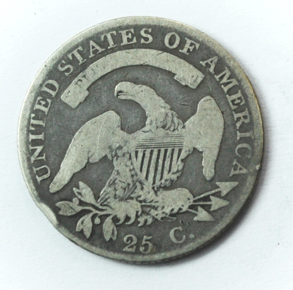 1820 25c Capped Bust Quarter Dollar Twenty Five Cents Philadelphia Medium 0 B-3