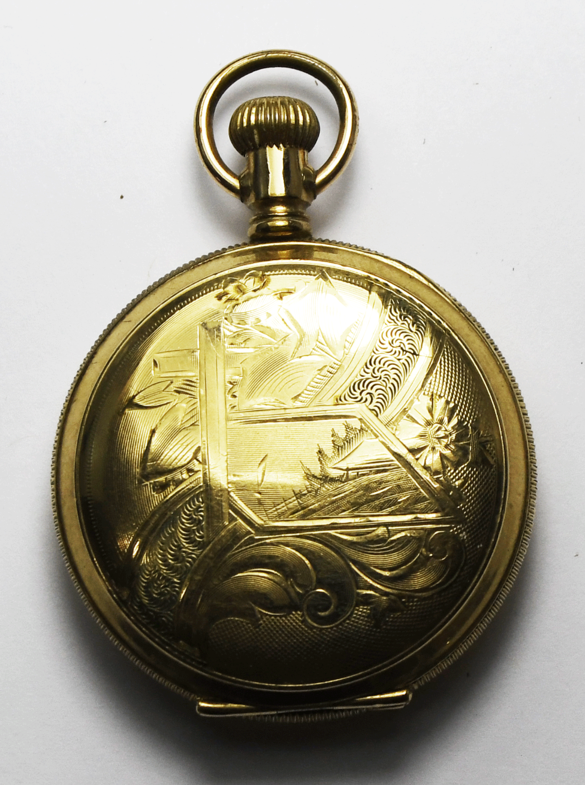 1901 Waltham Seaside Size 0 Gold Filled Hunters Case Pocket Watch