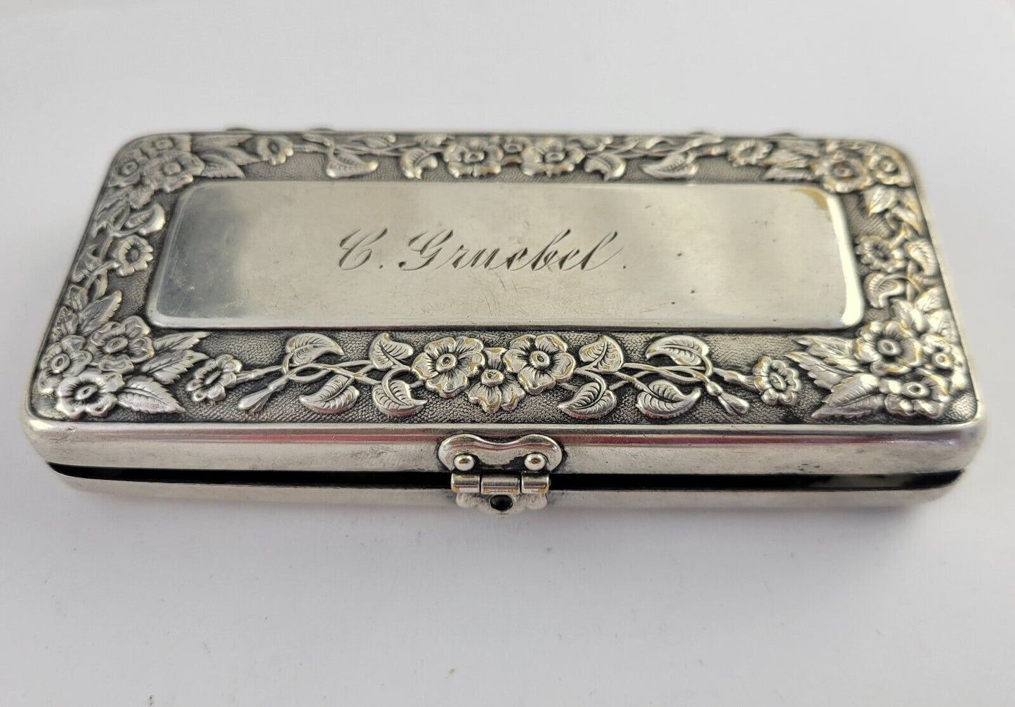 Vintage Gillette All Metal Safety  Razor Mini Travel Set Case w/ Razor Case