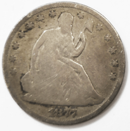 1877 CC 50c Seated Liberty Silver Half Dollar Fifty Cents Carson City