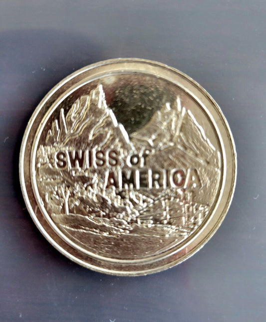 Vintage Swiss of America .999 Fine Silver Round 1 oz