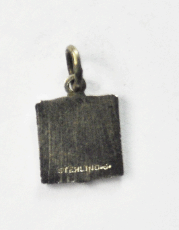 Sterling Silver Griffith Holy Bible Book Charm 13mm x 10mm