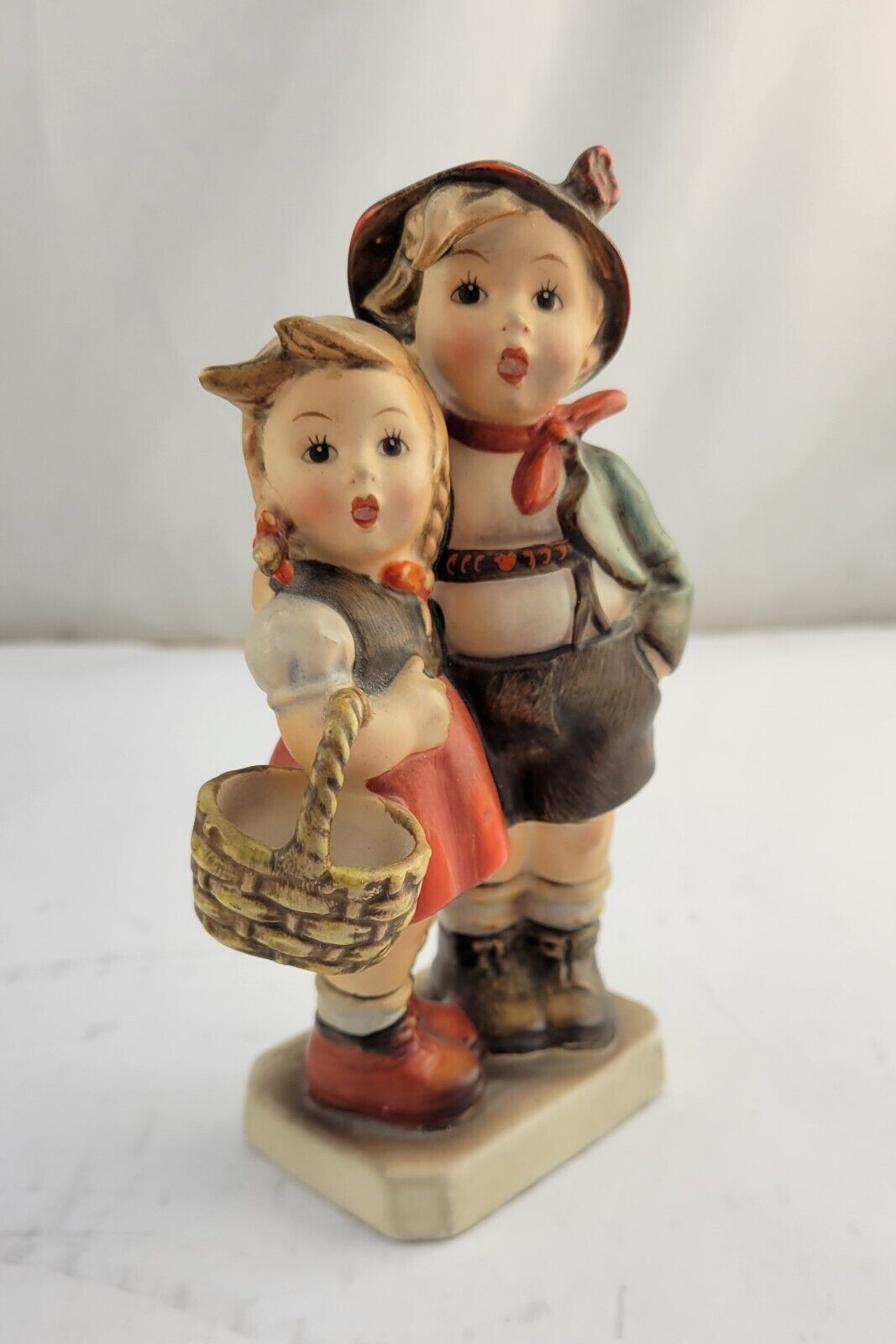 Hummel Goebel #94 /1 "Surprise" TMK-2 Boy & Girl holding Basket 1950-1959