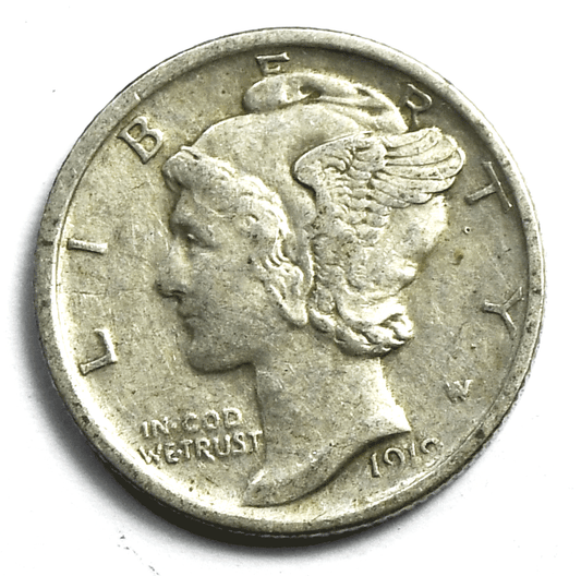 1919 10c Mercury Silver Dime Rare Ten Cents Philadelphia