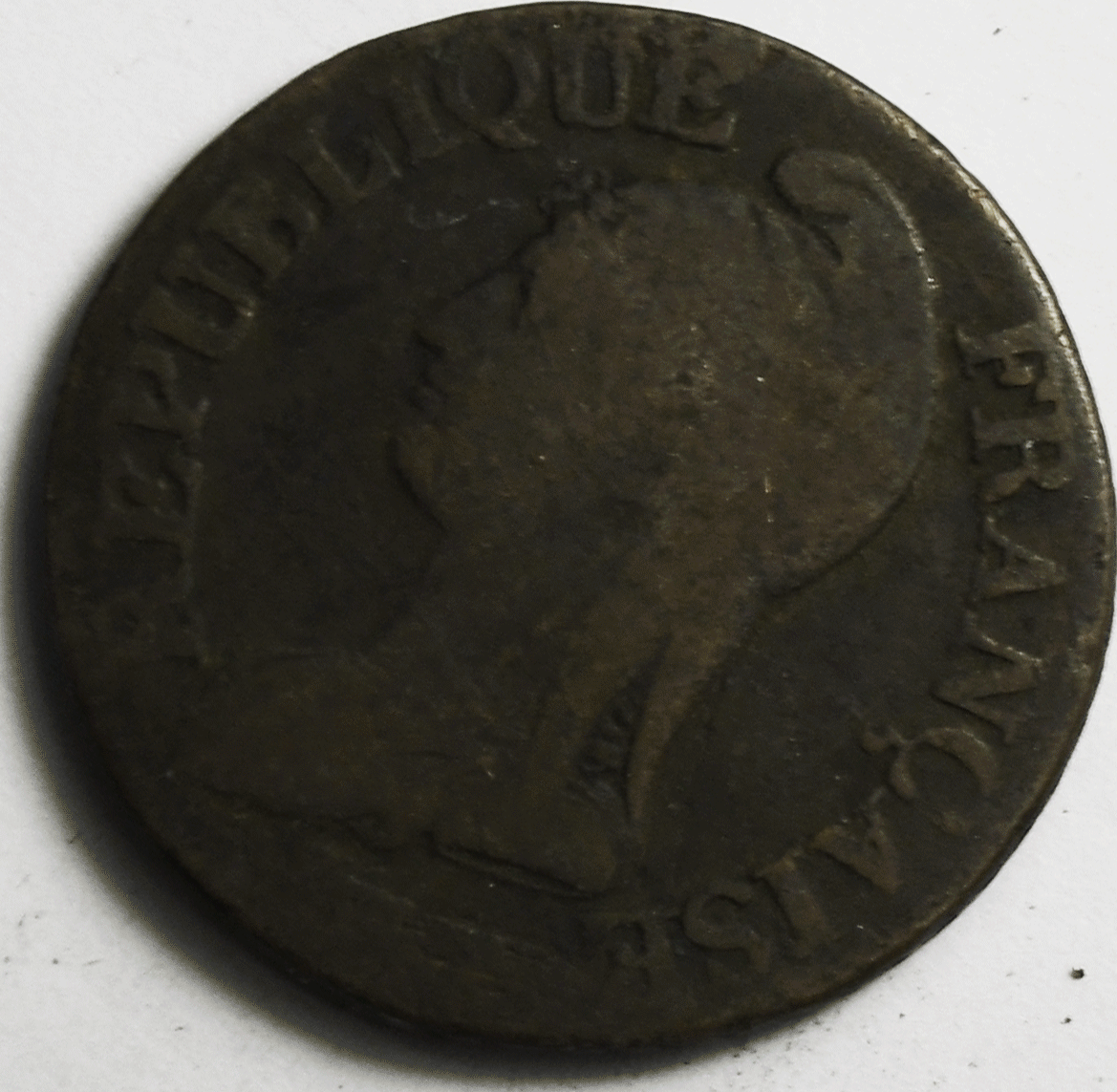 LAN 8 1799-1800 AA France 5 Centimes KM# 640.2