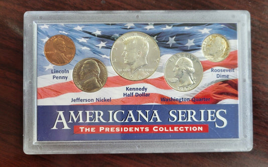 Americana Series Presidents Collection Mint Set 90% Silver Coins 1964, 1957