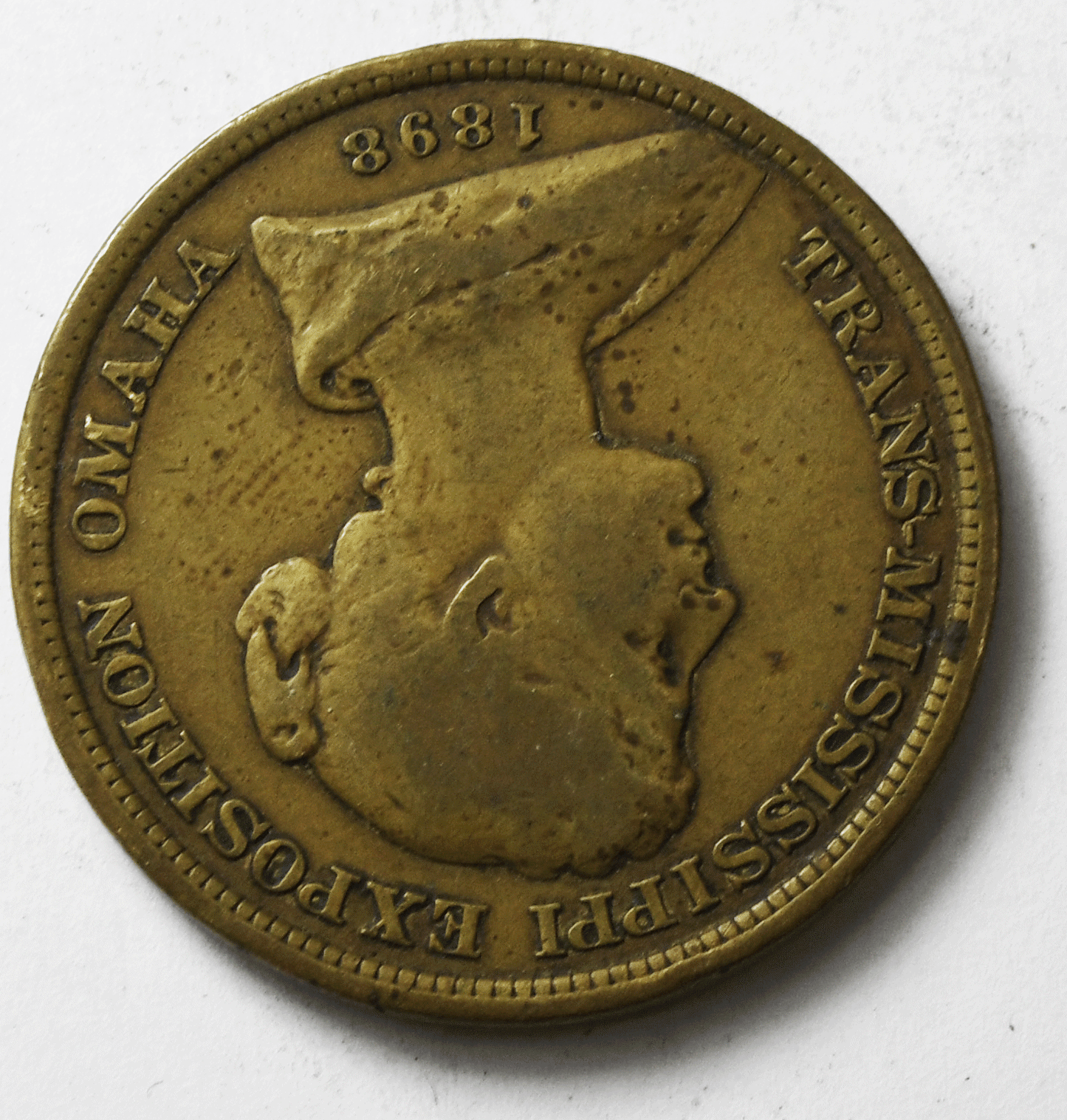 1898 Trans-Mississippi Exposition Medal Omaha  So-Called Dollar
