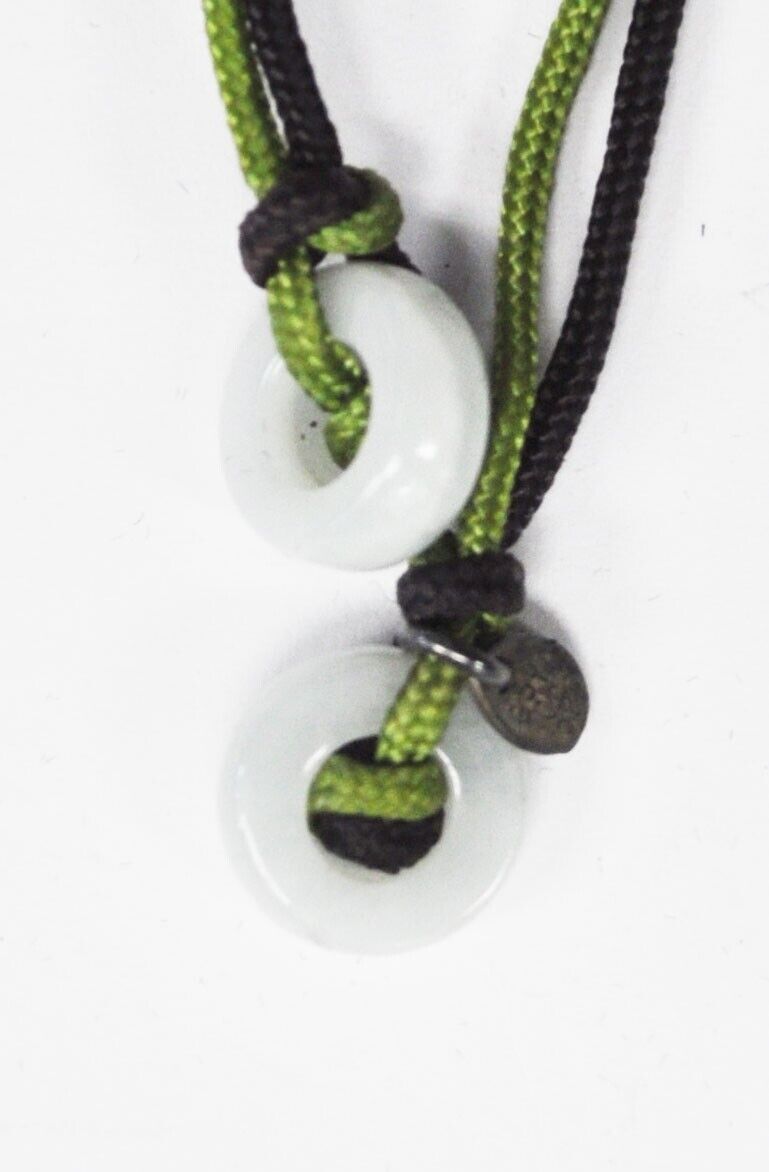 Sterling Silver GSJ 48mm Jade Flower Coral Bead Cord 29.5" Necklace