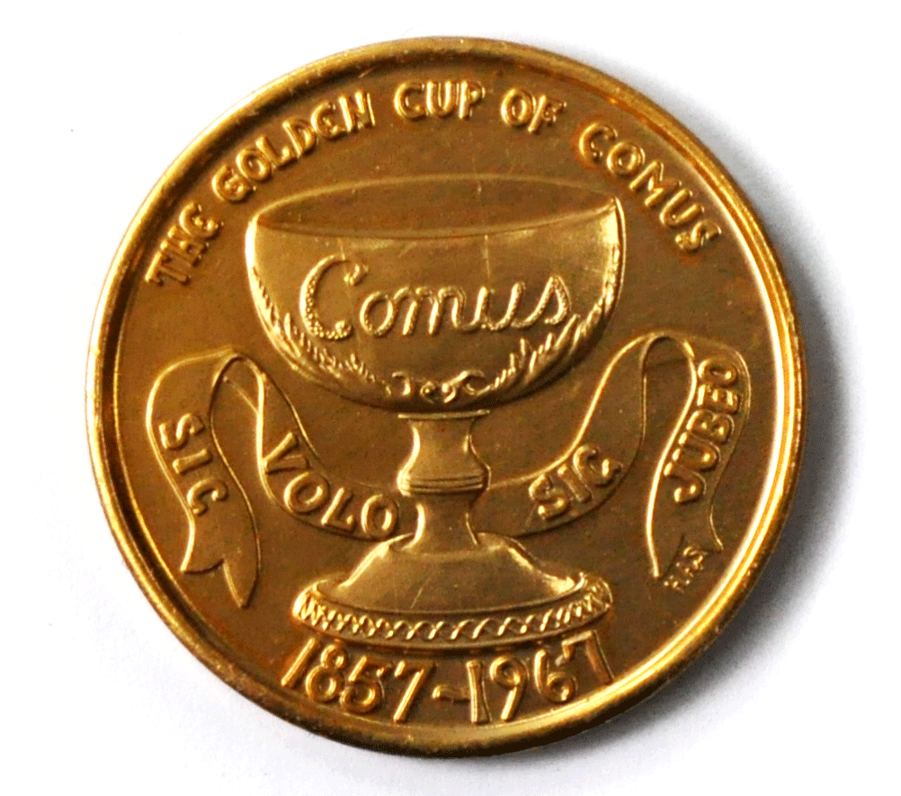 1967 Golden Cup of Comus Mardi Gras Token Aluminum 39mm