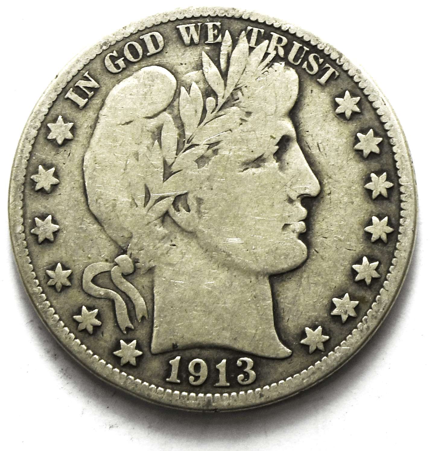 1913 S 50c Barber Silver Half Dollar Fifty Cents US San Francisco