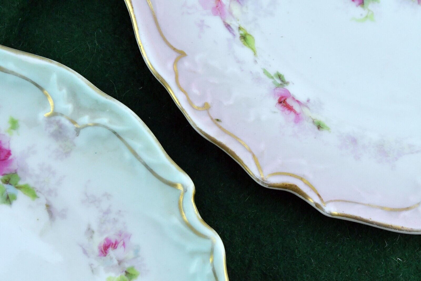 3pc.Floral Butter Plate Set with (1) BBC Racine Bavaria Plate 6"