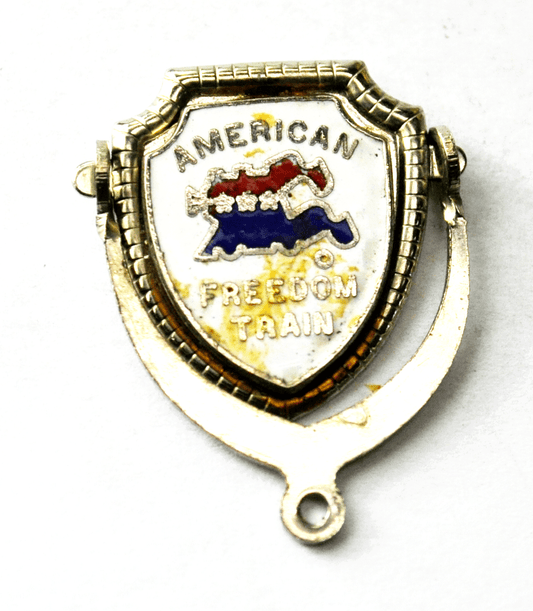 Vintage Sterling Rosecraft American Freedom Train Charm 32mm x 20mm Spinner