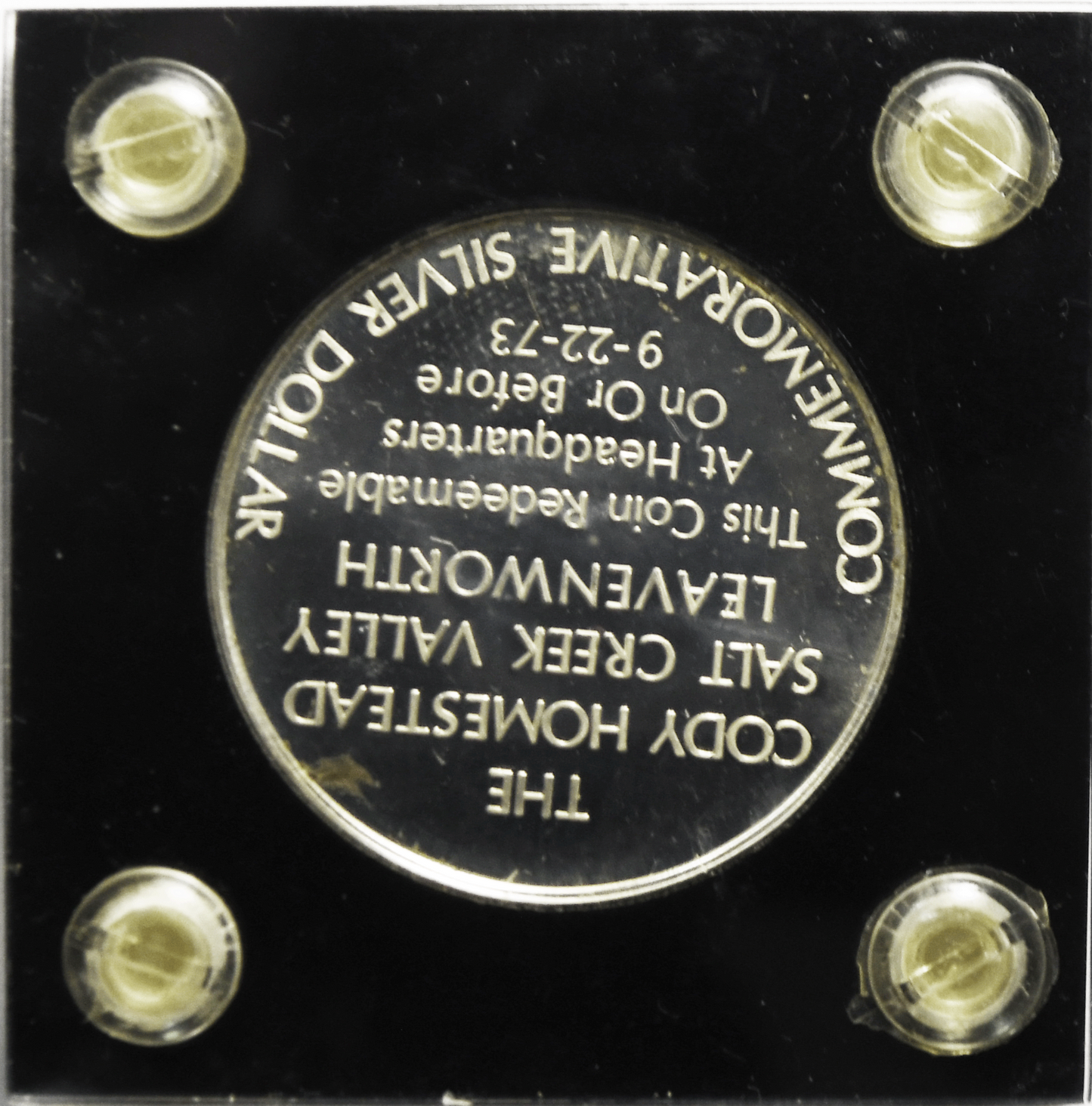 1973 Buffalo Bill Cody Days Leavenworth KS Proof 40mm 27g Sterling Silver