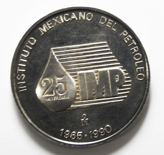 1990 Mexico IMP Official Mint 25th Anniversary 1oz Silver Rare Proof Medal