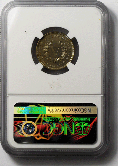 1883 No Cents 5c V Liberty Nickel Five Cents US NGC MS64 Uncirculated NC