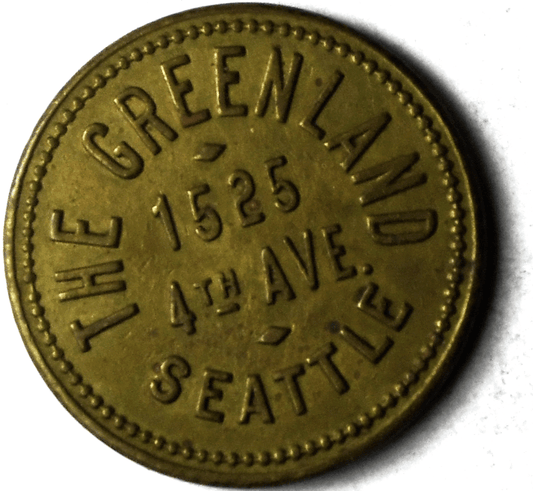 The Greenland Billiards 25c Trade Token Seattle Washington 24mm