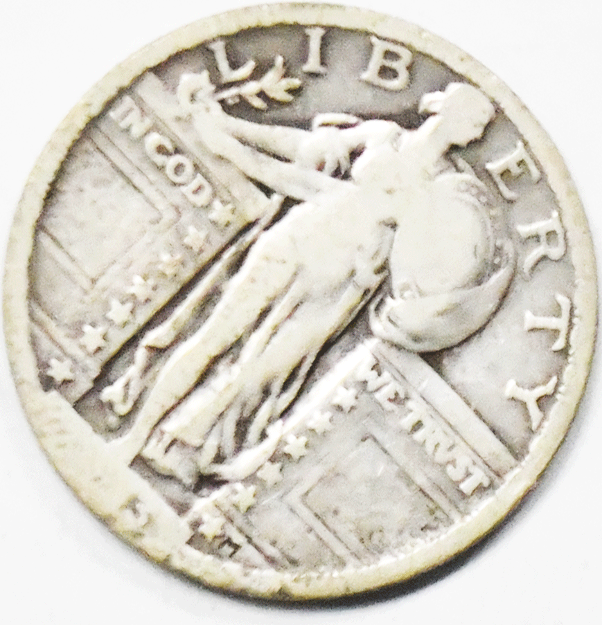 1923 25c Standing Liberty Silver Quarter Philadelphia Twenty Five Cents