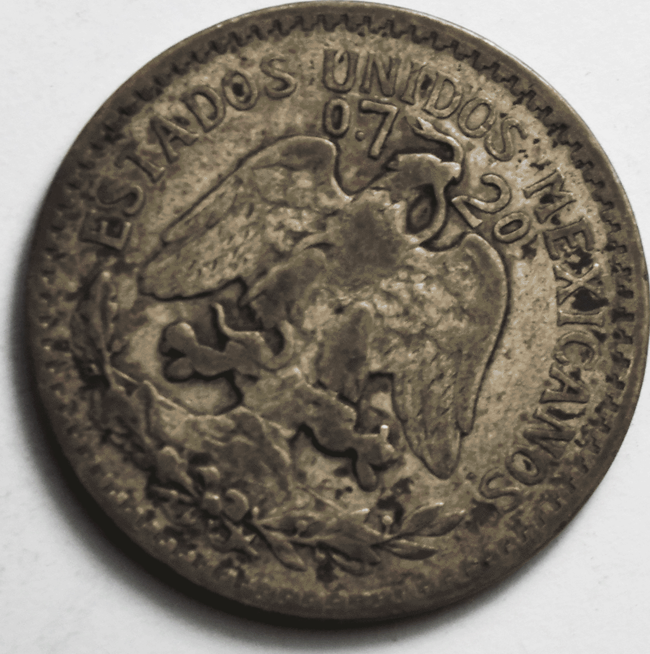 1921 Mexico Estados Unidos Mexicanos 50 Centavos KM# 447  Silver Coin