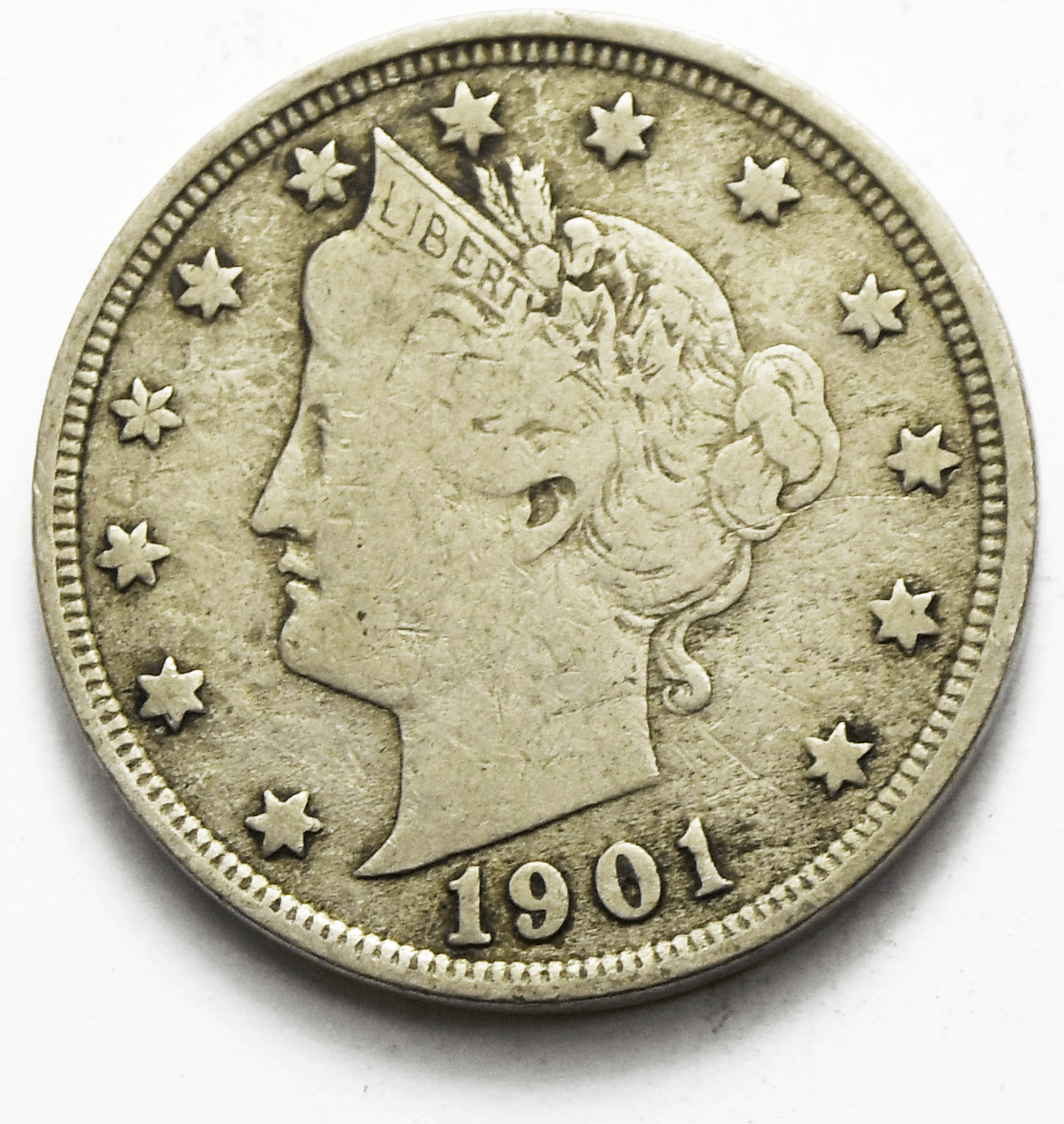 1901 5c V Liberty Nickel Five Cents Rare US Philadelphia