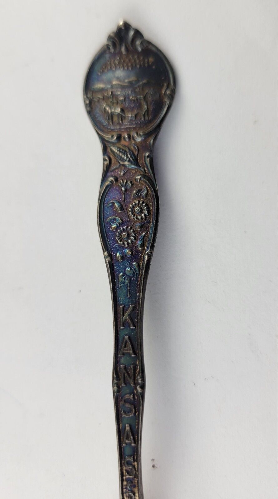 Sterling Silver Topeka Kansas 5 1/4" Souvenir Spoon Made By Shepard .58oz.