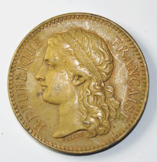 Beautiful 1878 Bronze France Paris Universelle Exposition 31mm