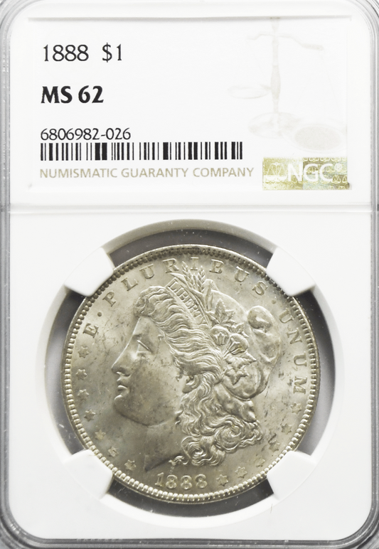 1888 $1 Morgan Silver One Dollar US Coin MS62 NGC Philadelphia VAM 18 Hot 50