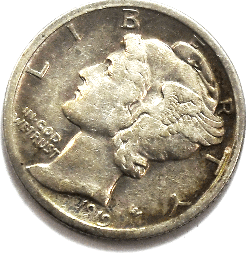 1919 S 10c Mercury Silver Dime Rare Ten Cents San Francisco