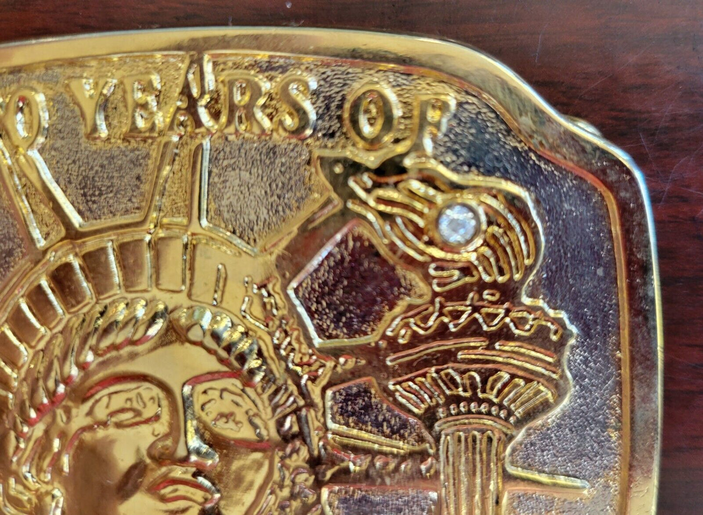 Vintage Statue of Liberty 100 Years of Liberty Two Tone Belt Buckle 1886 - 1986