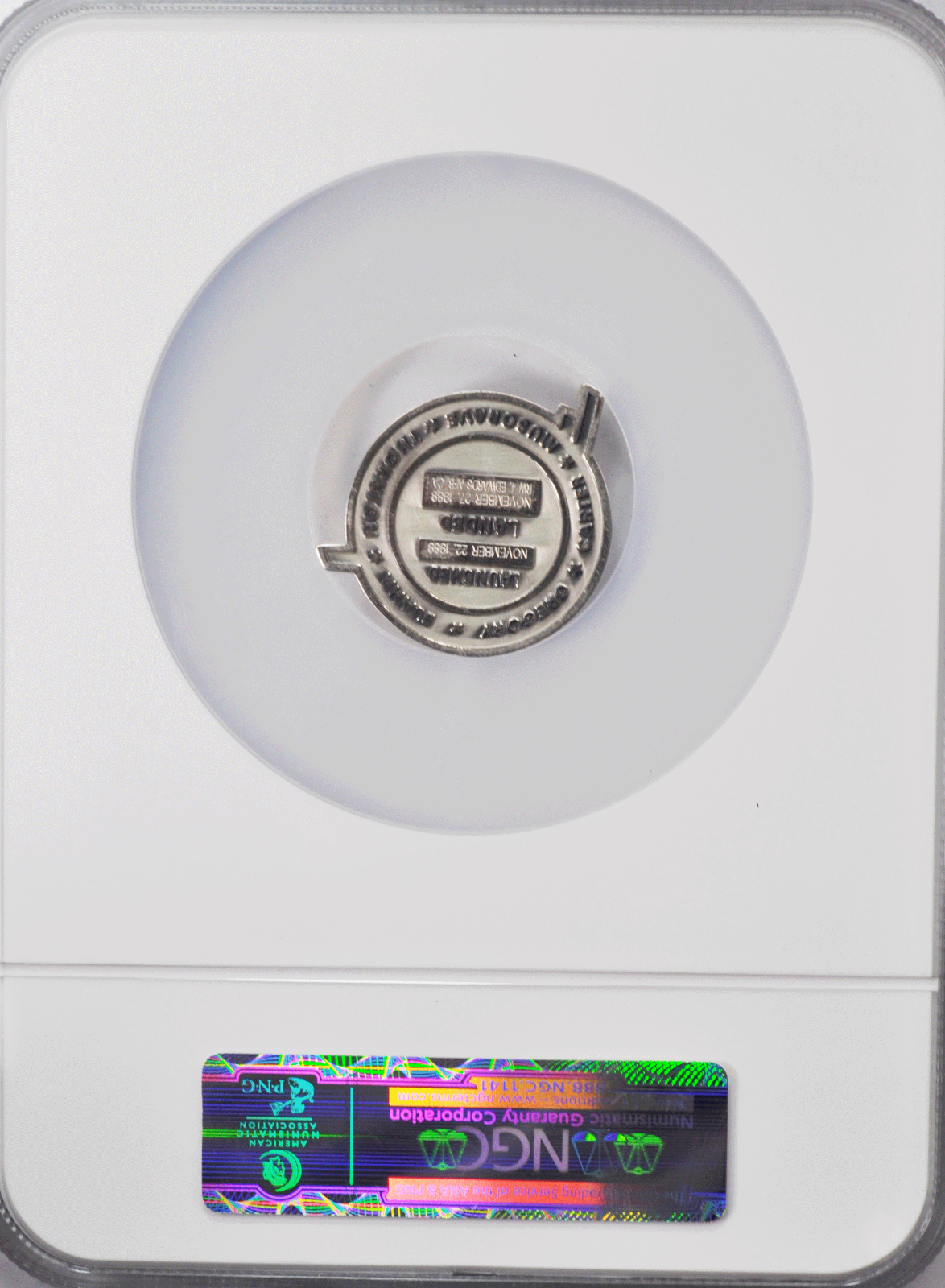 1989 STS-33 Robbins Silver Space Medal Unflown #157 NGC MS63 Discovery