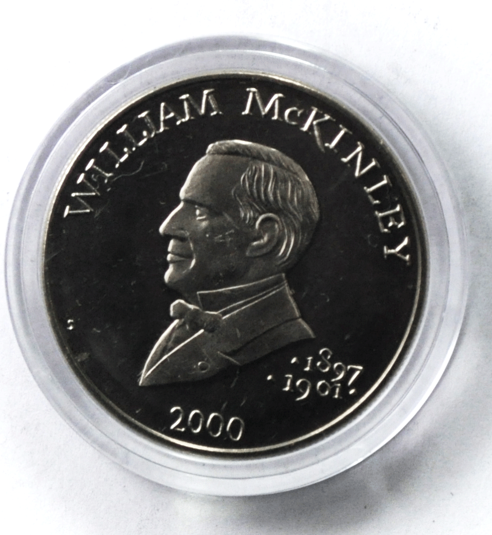 2000 S Liberia $5 Five Dollars Copper Nickel Coin Gem Unc William McKinley