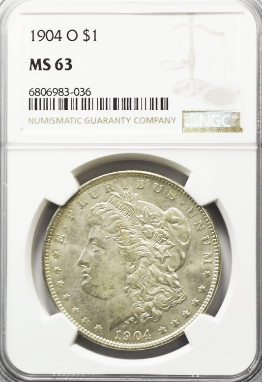 1904 O $1 Morgan Silver Dollar MS63 NGC New Orleans