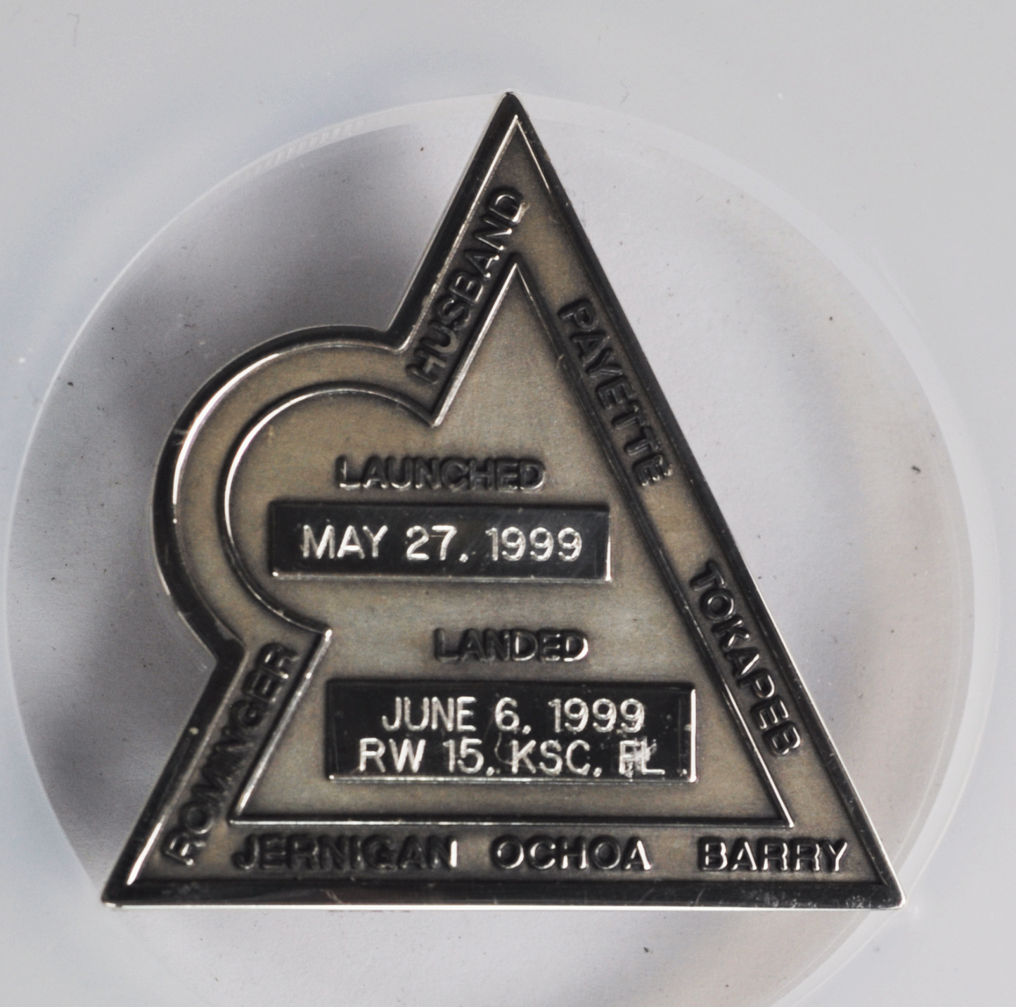 1999 STS-96 Robbins Silver Space Medal Unflown #107 NGC MS66 Dicovery