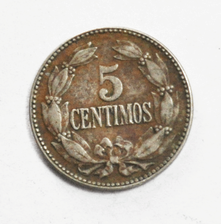 1948 Venezuela 5 Five Centimos Y# 29a Copper Nickel Coin