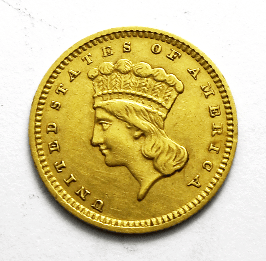 1859 $1 Indian Princess Gold One Dollar Type 3  Philadelphia