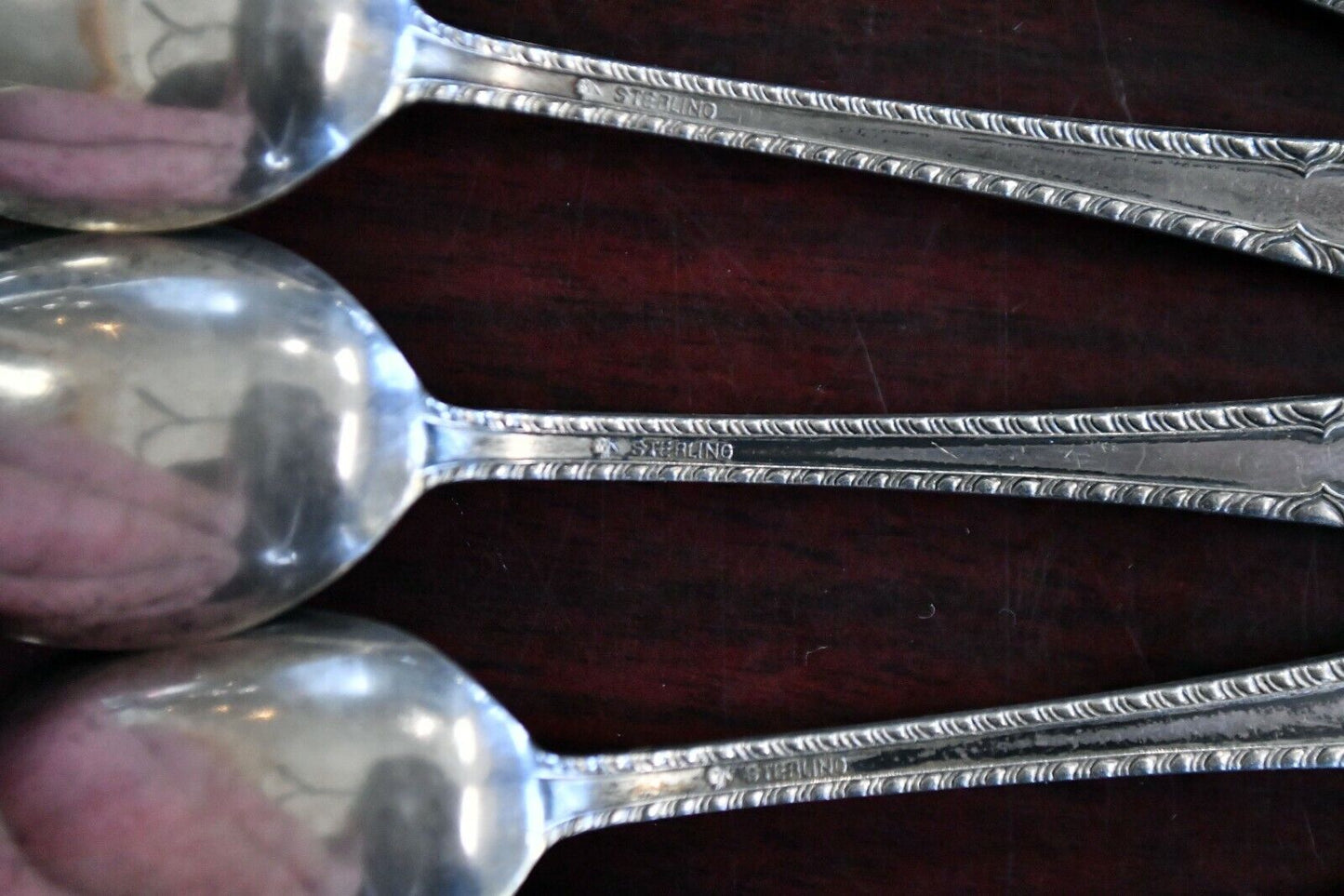 6pc. Gadroon by International Sterling Silver 4 1/8" Demitasse Spoon Set 1.9oz.