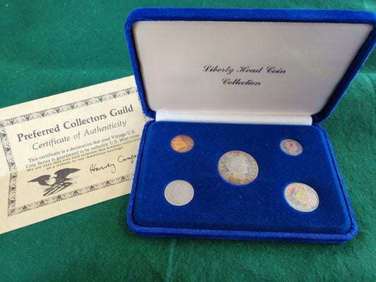 Liberty Head Coin Collection Barber. Indian Head penny, V Nickel