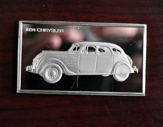 1934 Chrysler Centennial Car Ingot Collection 1000 Grains Sterling Franklin Mint